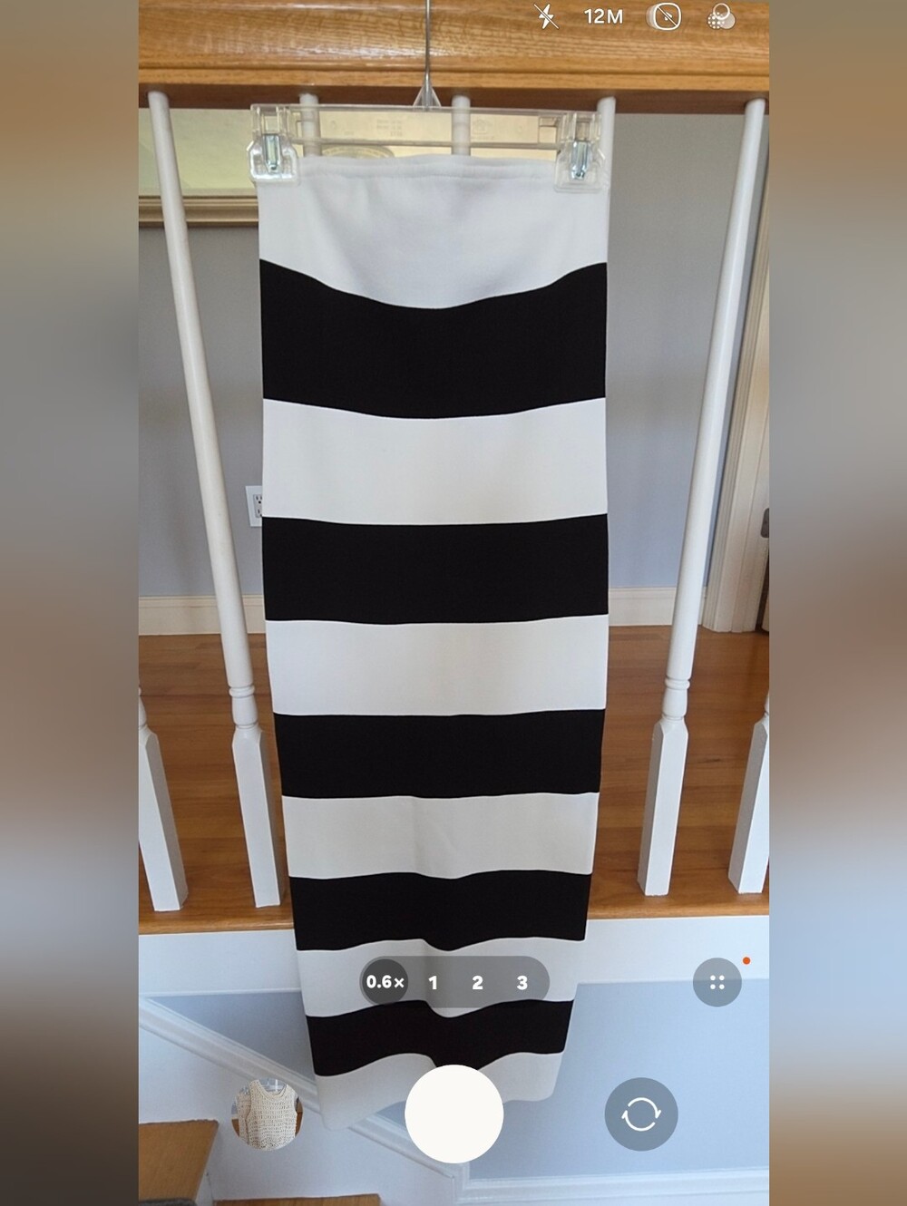 Bar III Black and White Strapless Horizontal Stripe Tube Dress